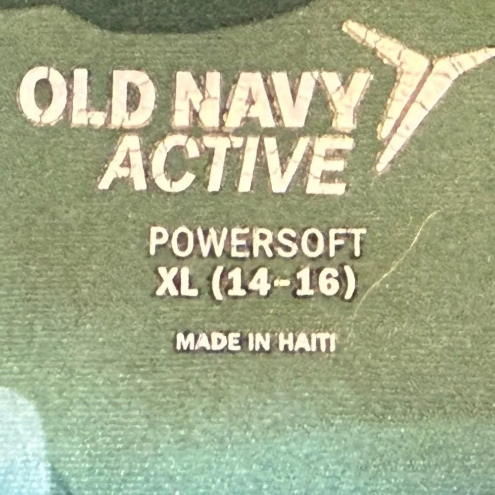 Old Navy Active Powersoft‎ Girls XL 14-16 Green Camo High Rise Leggings